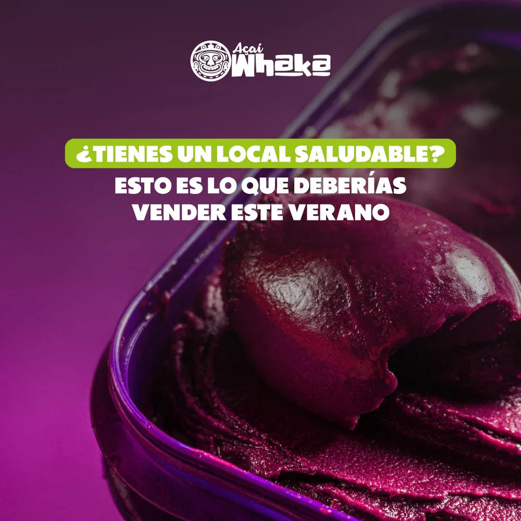 Helado de açaí Whaka servido en formato cremoso, ideal para locales saludables en verano