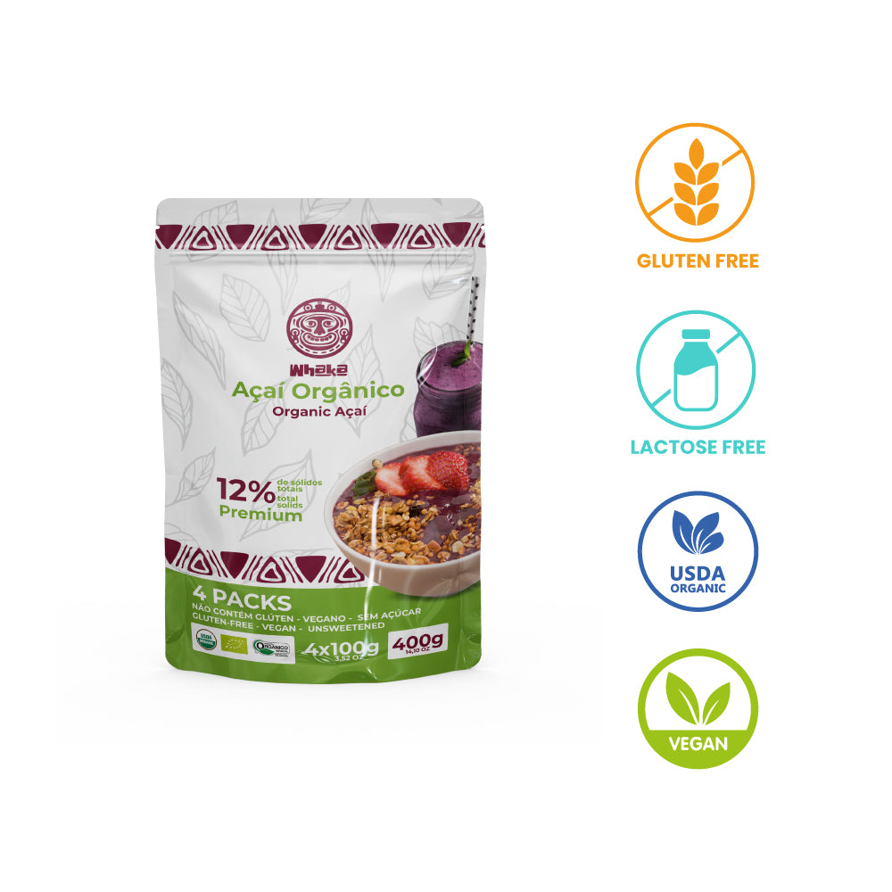 Pulpa de açaí puro y sin Azúcar 12%
