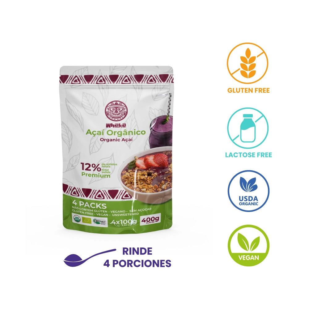 Pulpa de açaí puro y sin Azúcar 12%